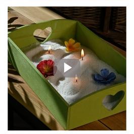Creating compositions with wax sand