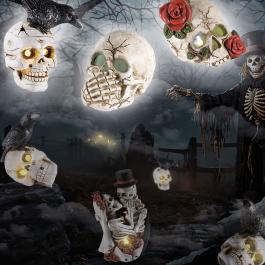 Halloween Skull Window Display