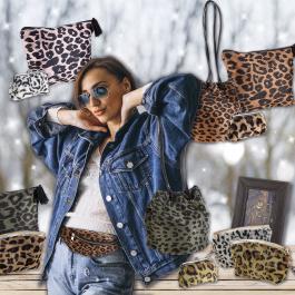 Leopardato, le pochette animalier sono il must