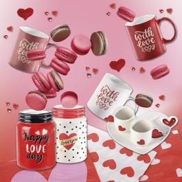 San Valentino, tazze e cuori