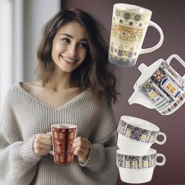 Set de ceainic și cești de designer