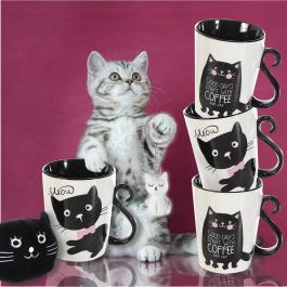 Tasses et décorations ... chat