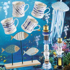 Vitrine sur le thème de la mer
