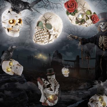 Craniu Halloween decor vitrina magazin