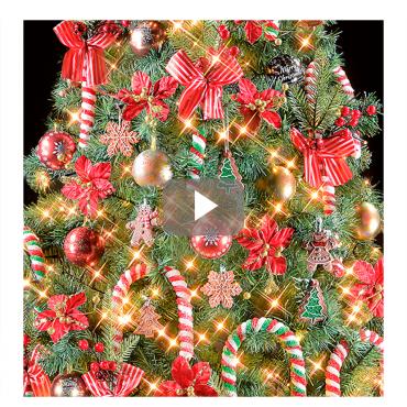 Dulces navideños: decoraciones y poinsettias