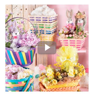 Easter packages and shop window furnishings