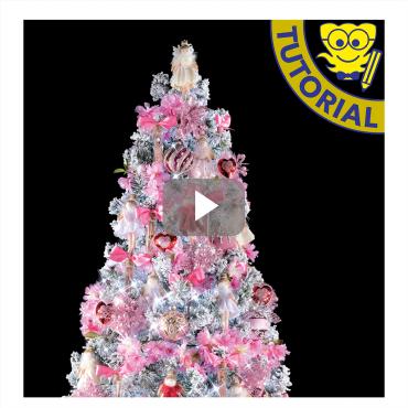 So schmücken Sie einen rosa Weihnachtsbaum