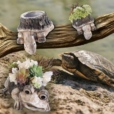 Sommerliche Gartenmöbel: Schildkrötenvase