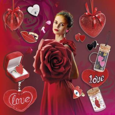 Valentinstag, Herzen und Geschenkartikel