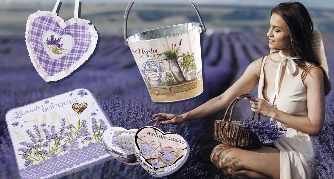 artículos de regalo con temática de lavanda