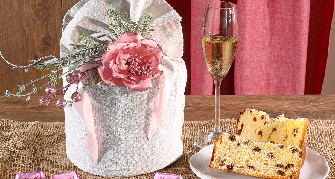 Bolsas de panettone y accesorios florales