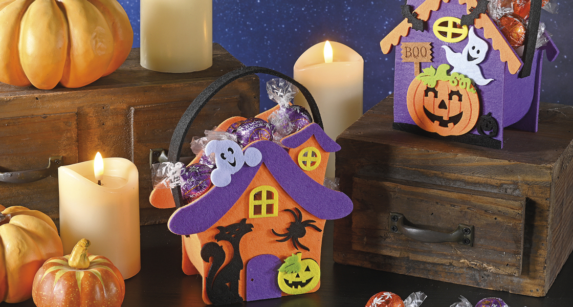 Cestas de Halloween y bolsas de dulces