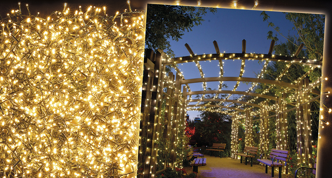 luces de verano al aire libre