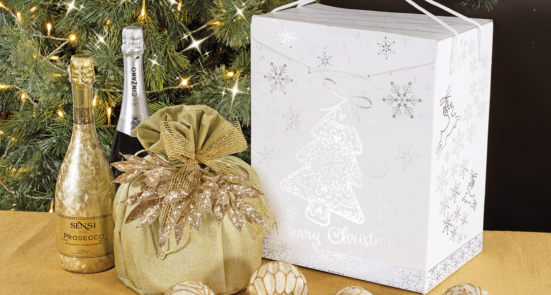 Emballage de Noël or et argent