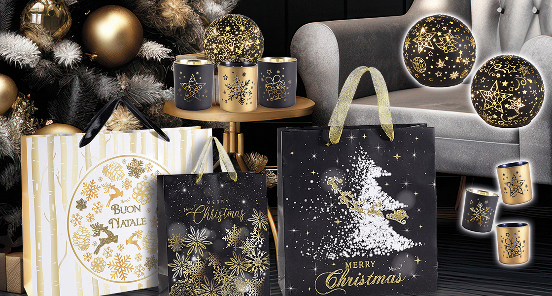 packaging di natale oro nero