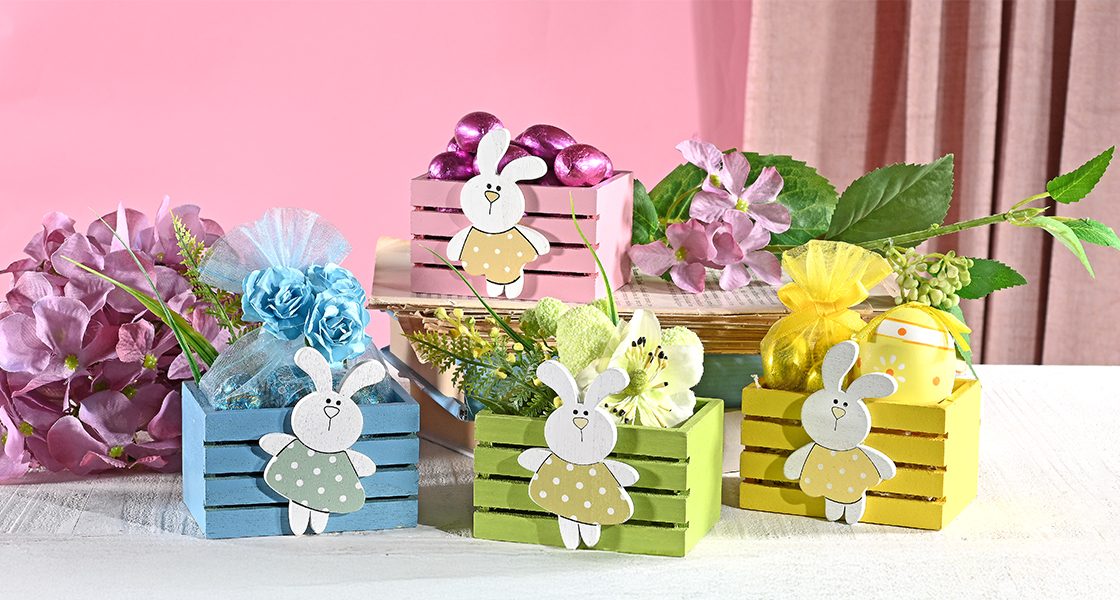 Cestino di Pasqua in legno