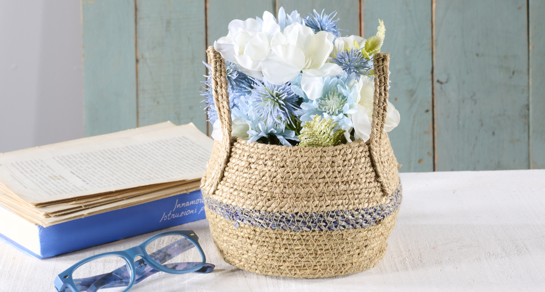 cestini floreali arredo casa