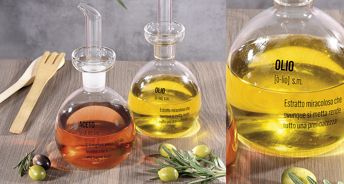 bottiglie ampolle olio aceto
