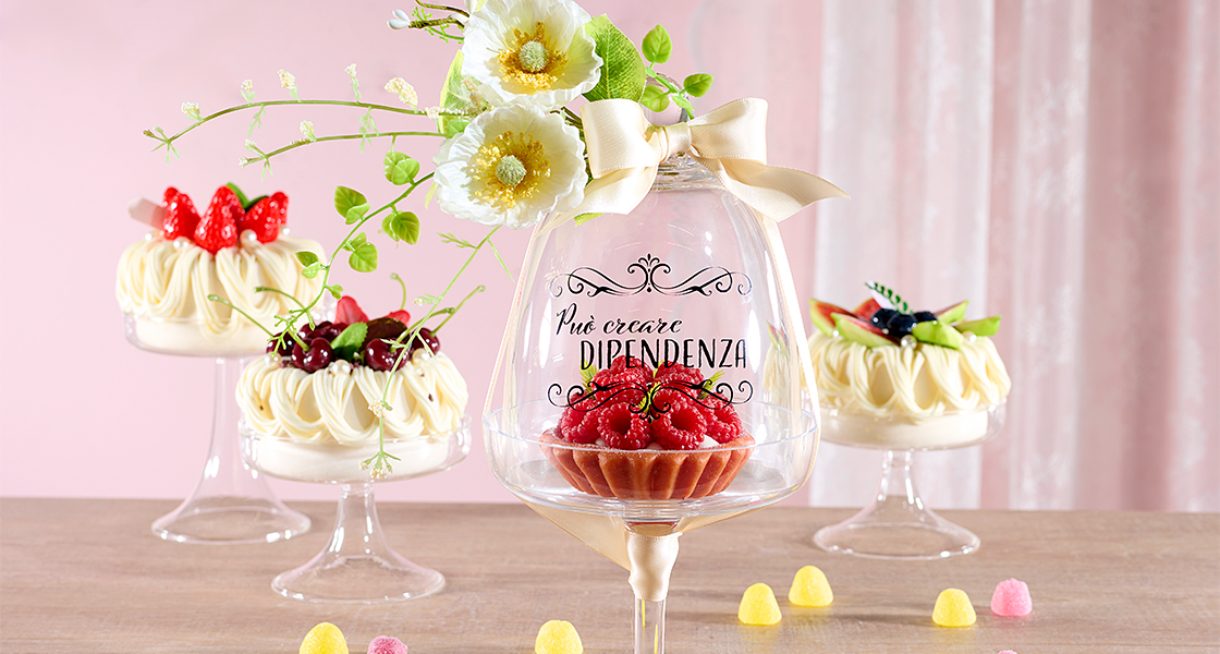 Altazine in vetro pasticceria