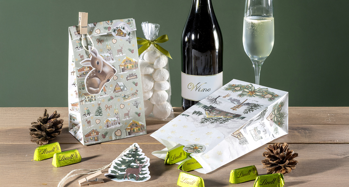 Paquetes elegantes de regalo de Navidad