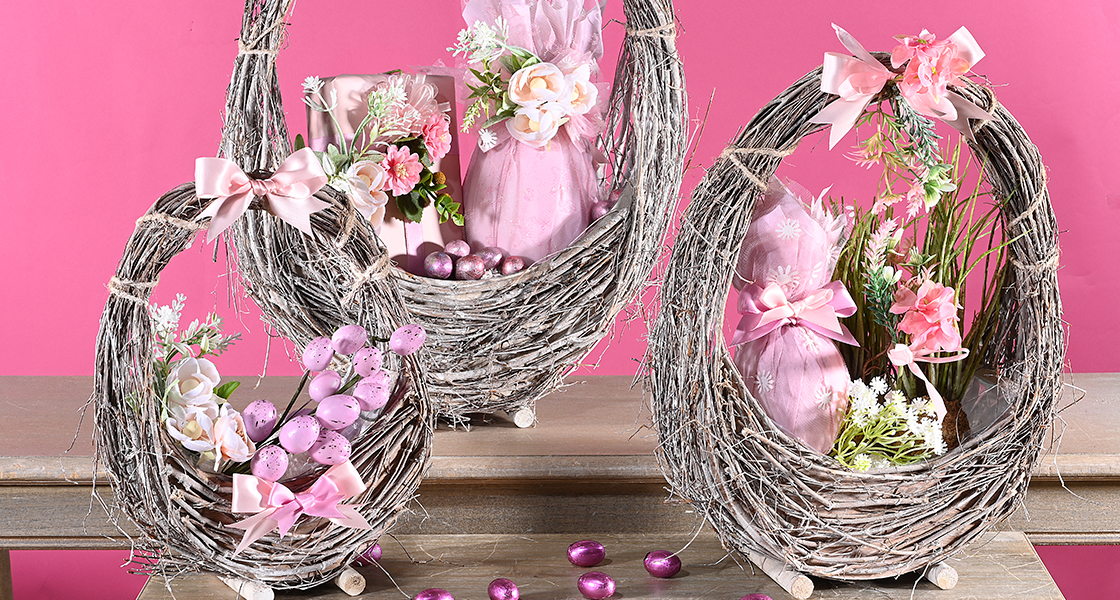 Paniers de décoration de Pâques