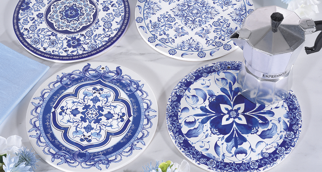en-gros trivet de majolica
