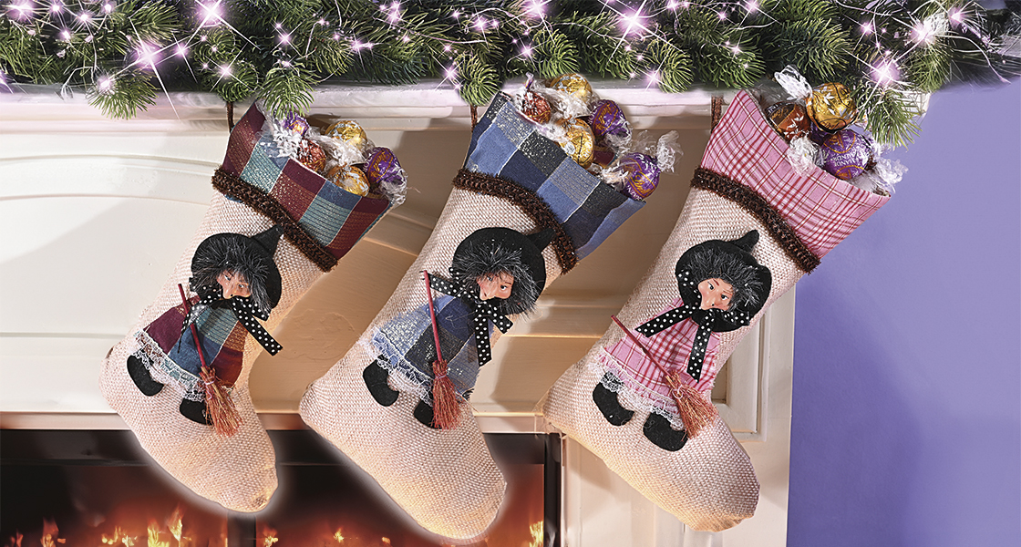 fabric witch stockings