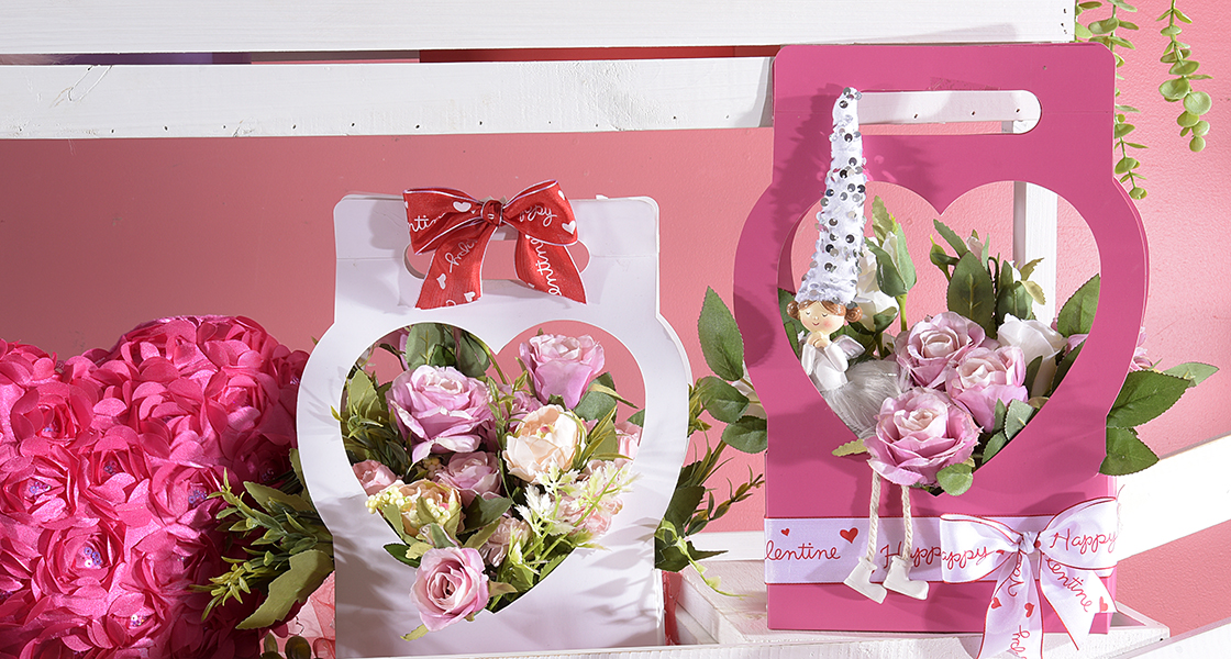 Valentine's Day floral baskets