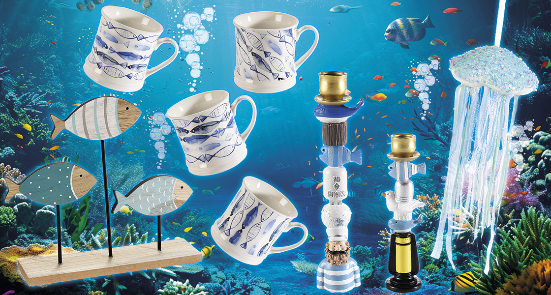 Sea themed showcase
