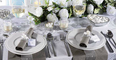 decori pizzo tavoli nozze